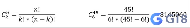 Công thức toán học tính và xác suất trúng Jackpot Mega 6/45