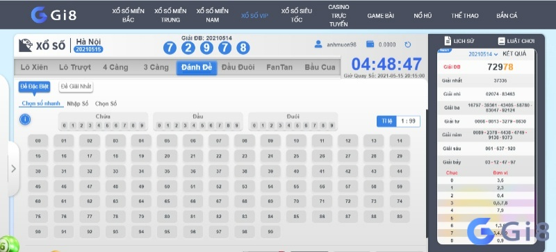 Tham gia trang đánh lô đề online Gi8 cực dễ dàng 