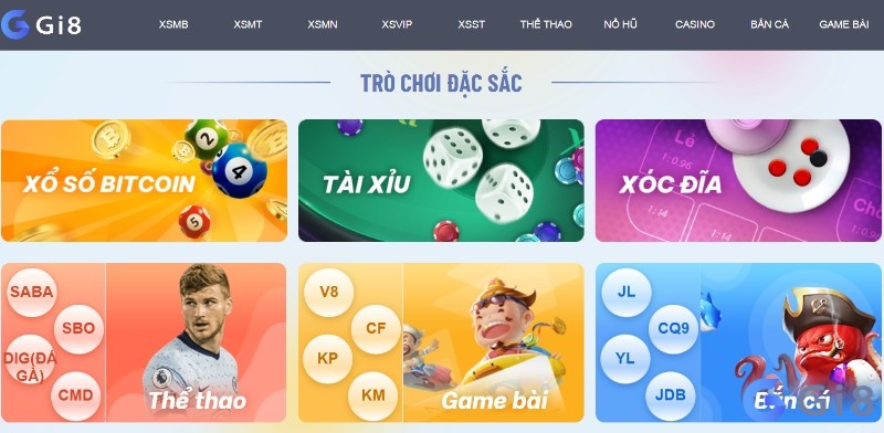 Những trò chơi vui chơi có thưởng đặc sắc trên Gi88