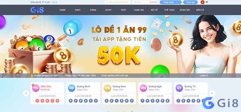 Trang đánh lô đề online Gi88 thiết kế chuyên nghiệp, trực quan